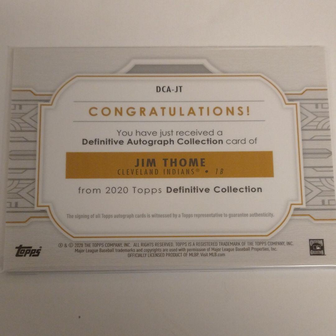 ジム トーミ  50枚限定  直筆サインカード