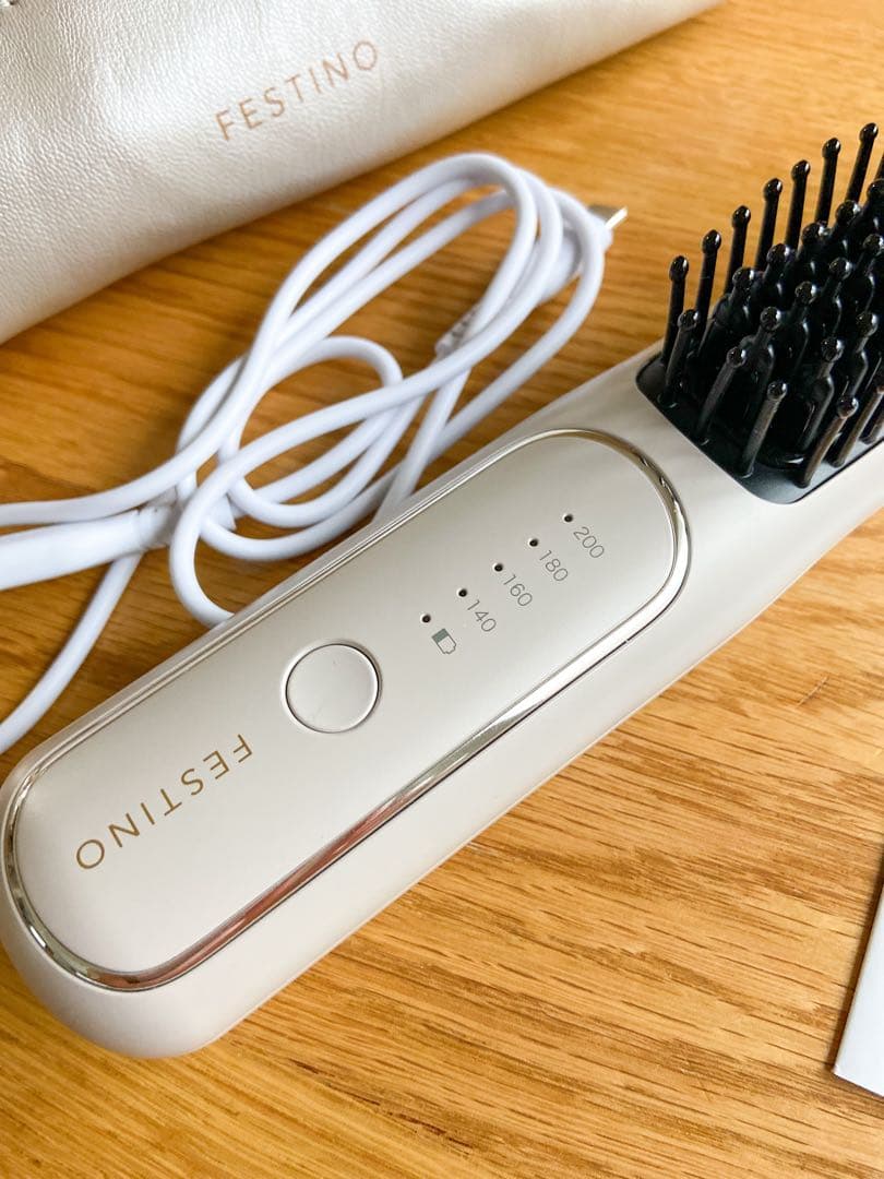 【値下げ】FESTINO ストレートブラシアイロン 220℃
