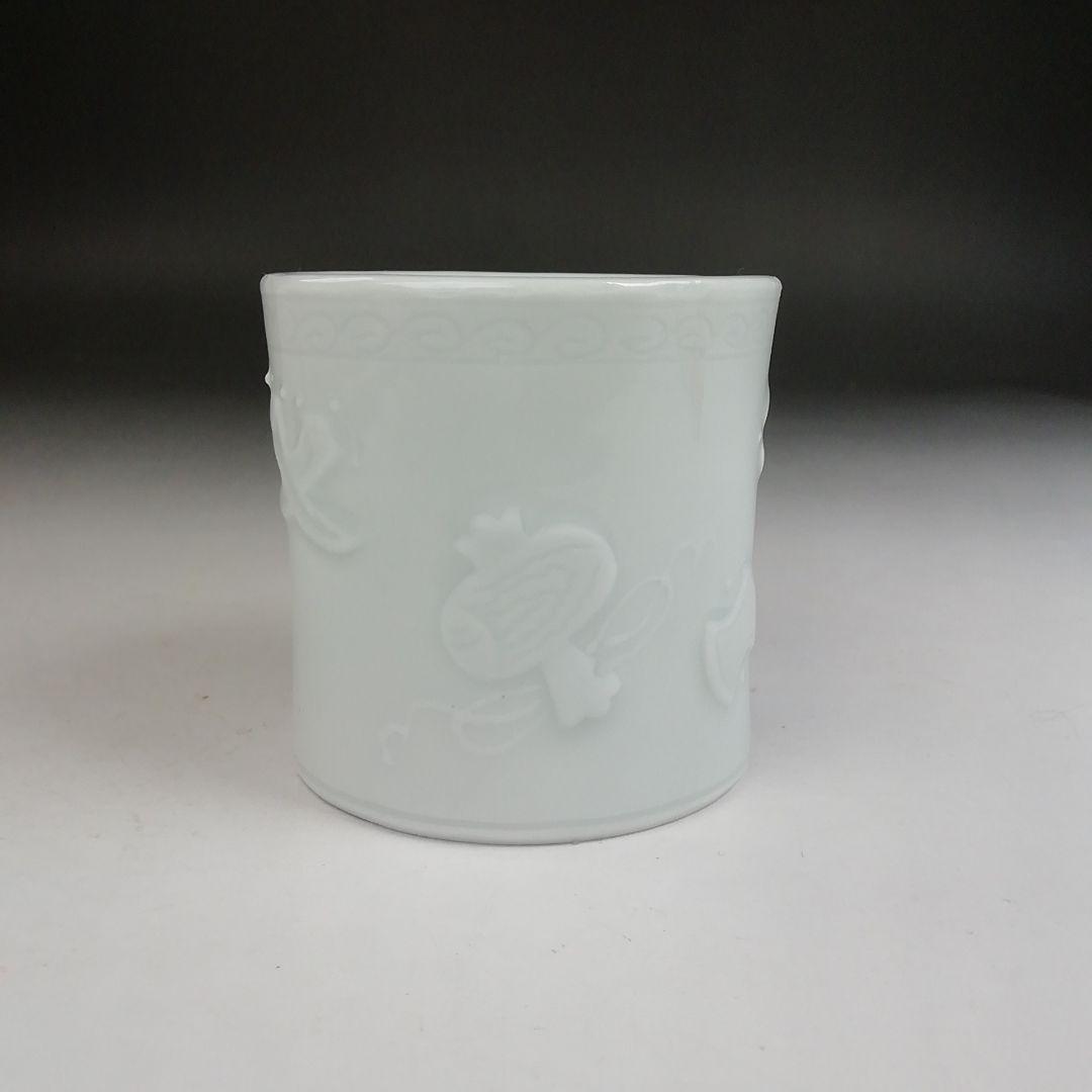 Ｗ２８５　蓋置　『平戸焼』『白磁　宝尽くし』『悦山 造』　共箱　茶道具