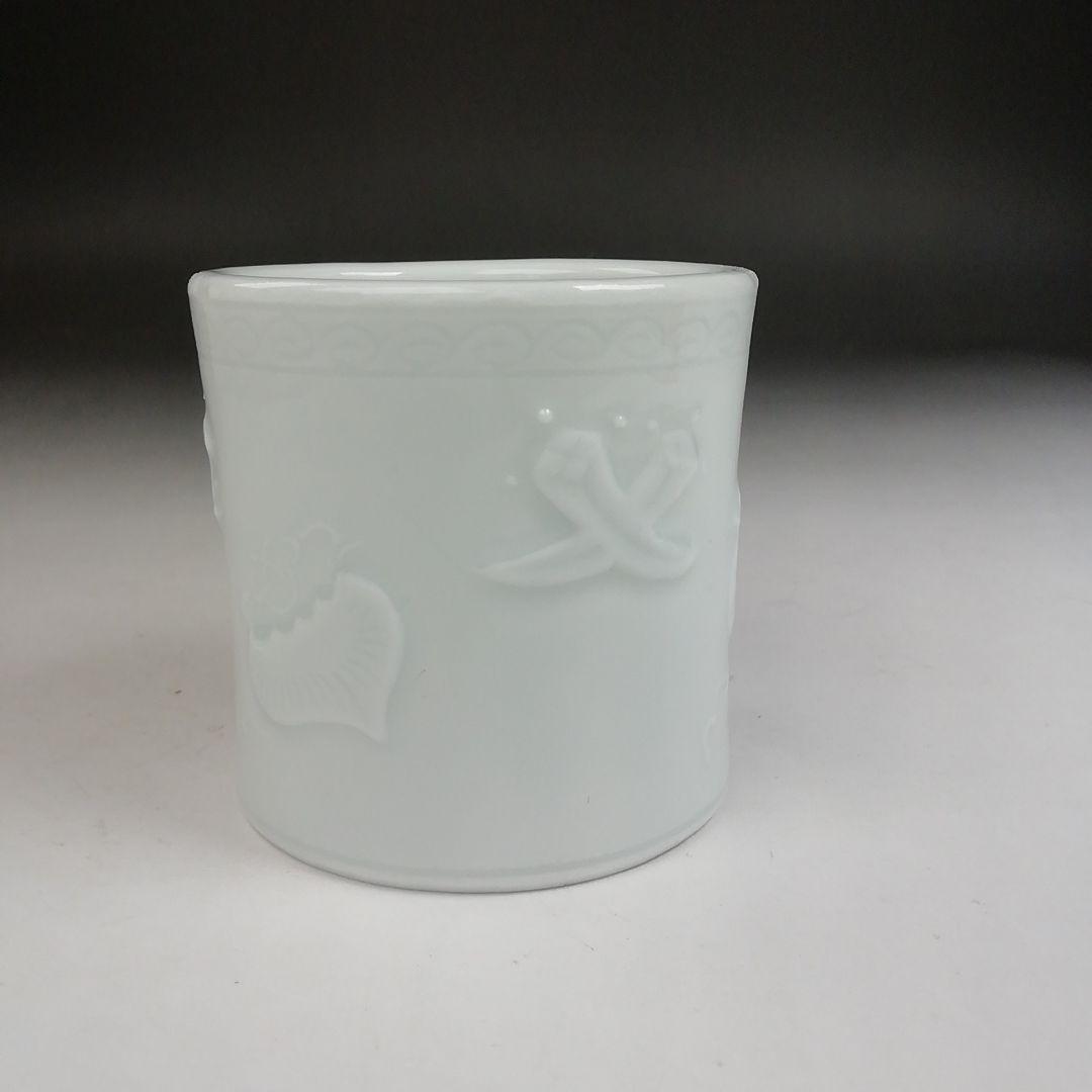 Ｗ２８５　蓋置　『平戸焼』『白磁　宝尽くし』『悦山 造』　共箱　茶道具