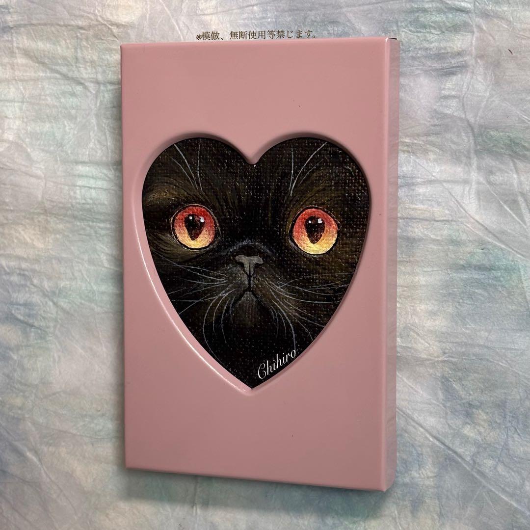 絵画 猫 黒猫 猫の絵 ねこずき 猫雑貨 猫グッズ 美術品 黒にゃんこ 原画