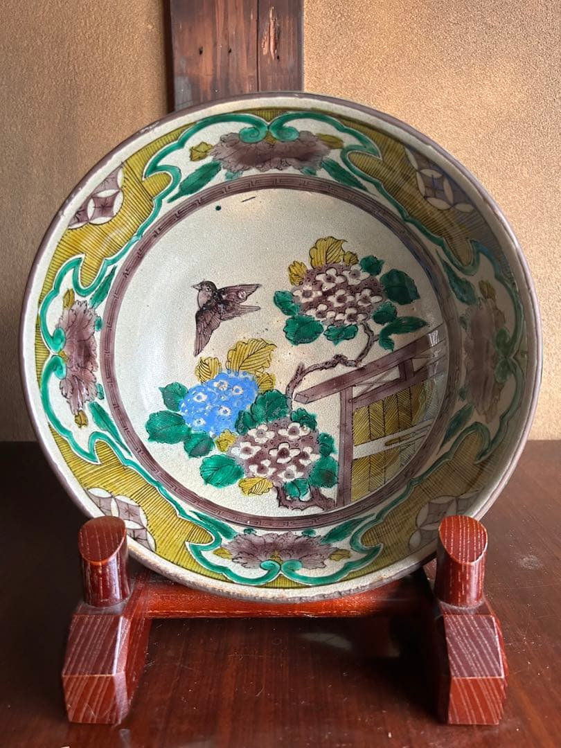 九谷焼　再興九谷　松山窯　鉢