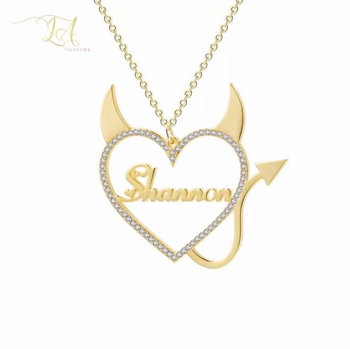 名入れ♡ハートデビル✨ラインストーン✨ゴージャス✨名前入れ✨可愛い♡ハンドメイド