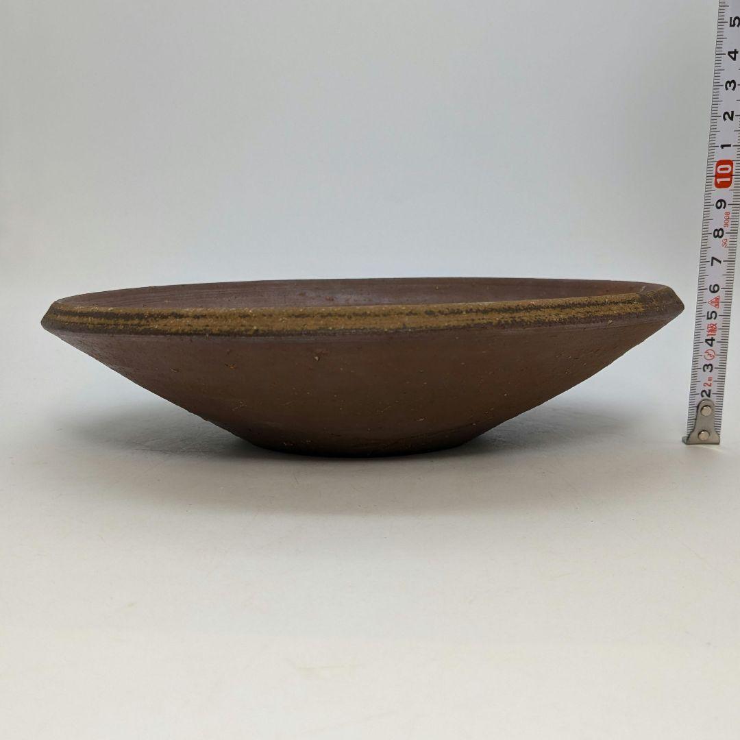 人間国宝 藤原雄 備前焼 皿 直径25cm 盛り皿 中皿 皿鉢 食器 工芸品