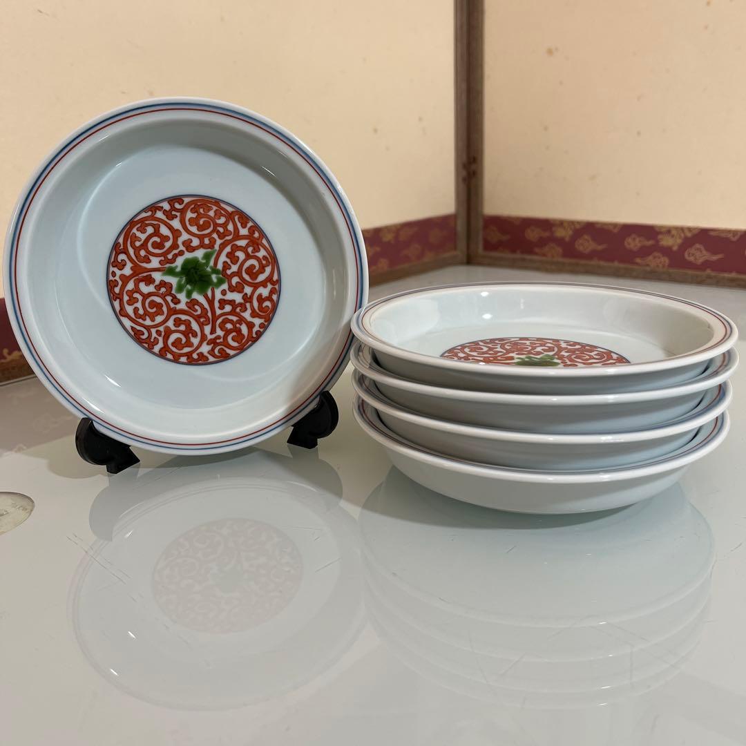 源右衛門　見込み唐草　取り皿5枚