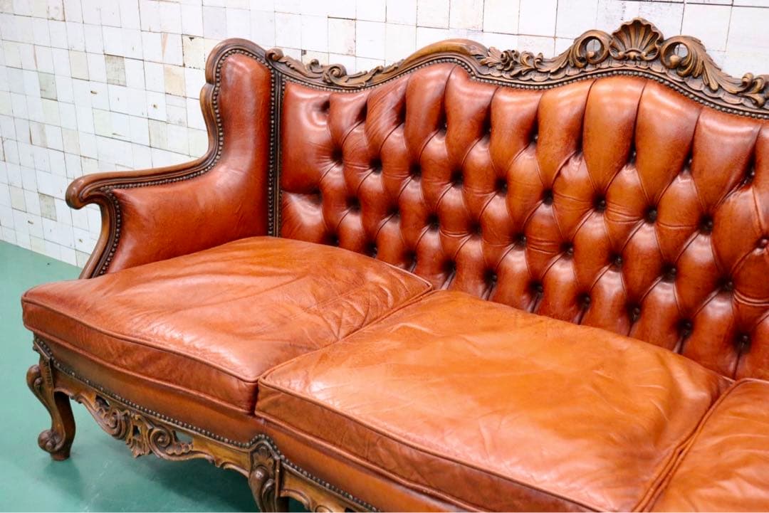 GMFK633○イタリアンバロックスタイル 3人掛けソファ トリプルソファ 最高