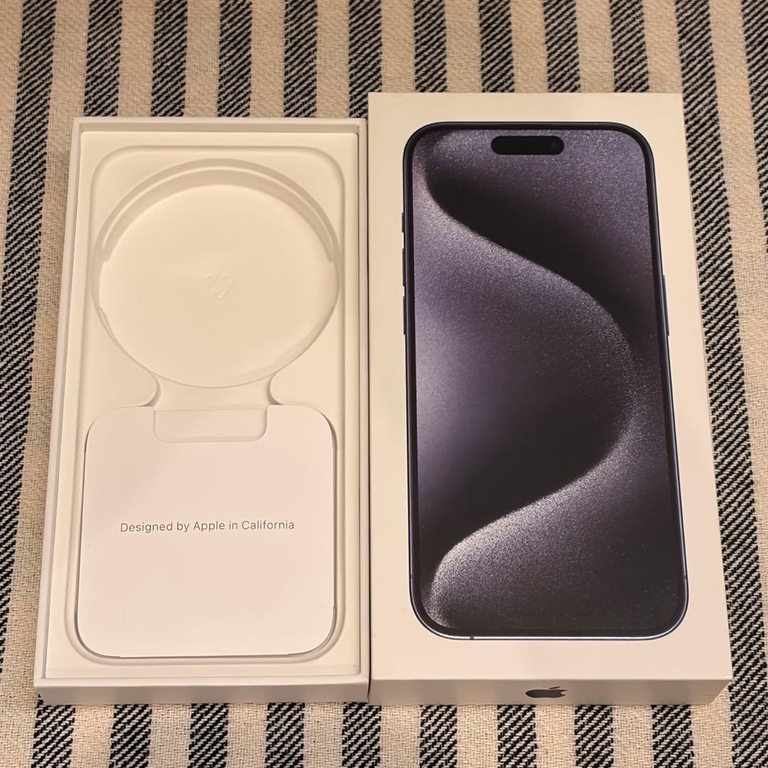 iPhone 15pro 128GB ブルー simフリー バッテリー残量90%