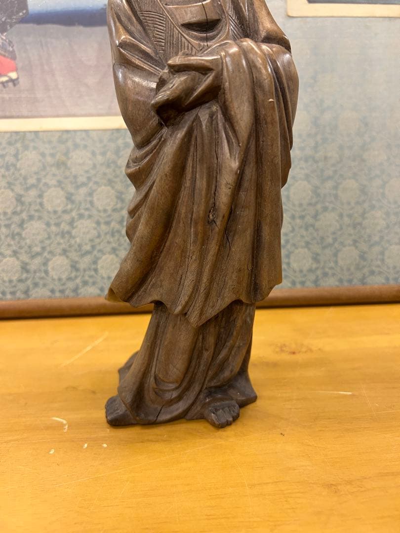 観音　木製彫刻 中国美術