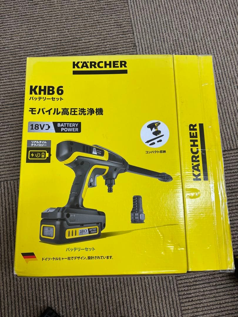 ケルヒャーモバイル高圧洗浄機 KHB 6 バッテリー付き　展示未使用品