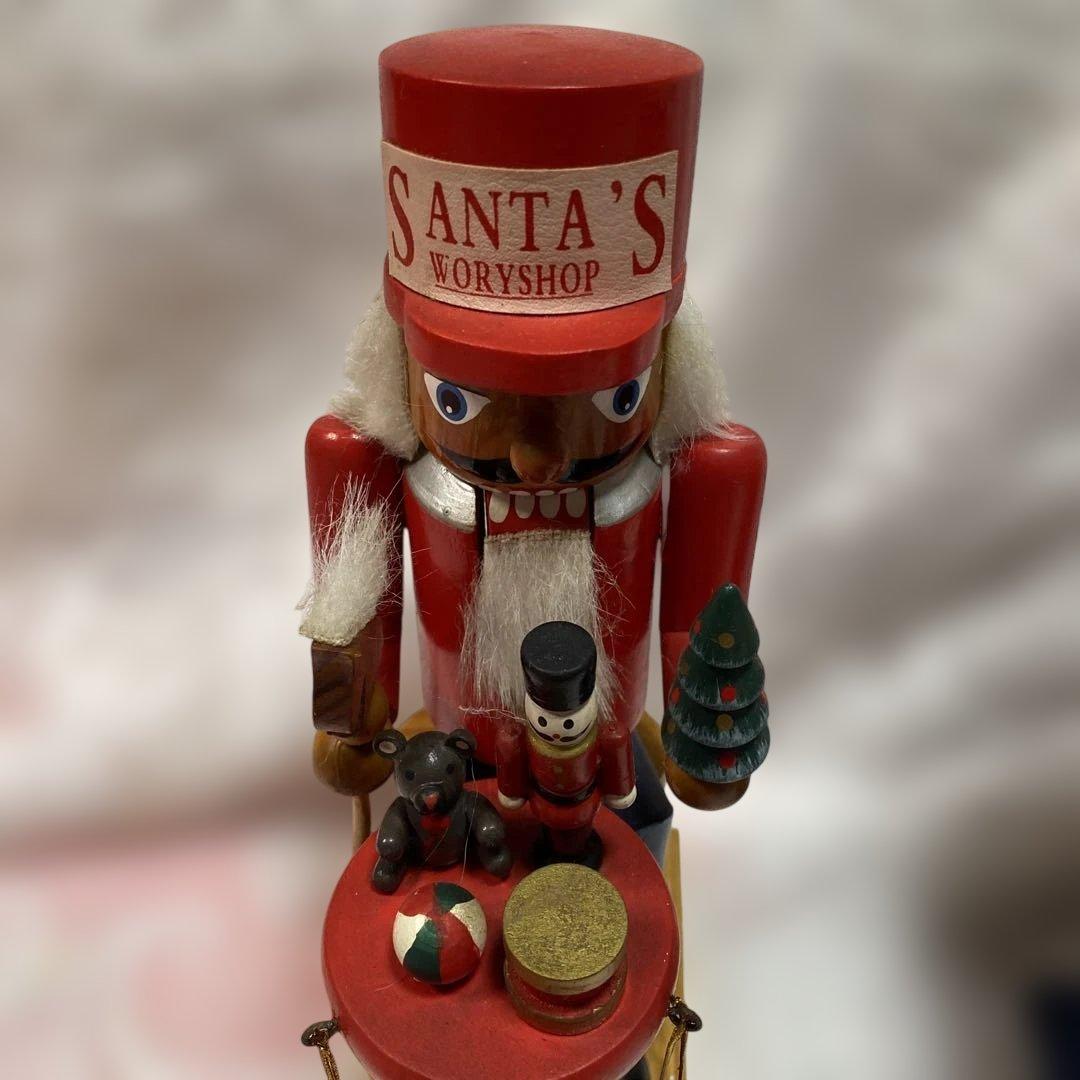 木製くるみ割り人形セット アンティーク クリスマス置物 クリスマス装飾