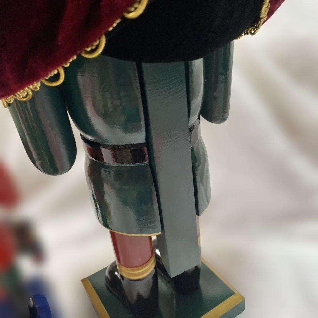 木製くるみ割り人形セット アンティーク クリスマス置物 クリスマス装飾