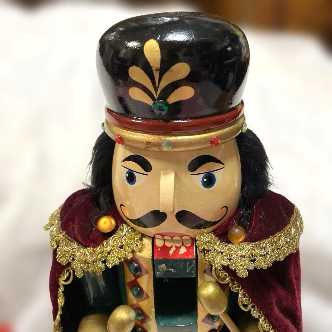 木製くるみ割り人形セット アンティーク クリスマス置物 クリスマス装飾