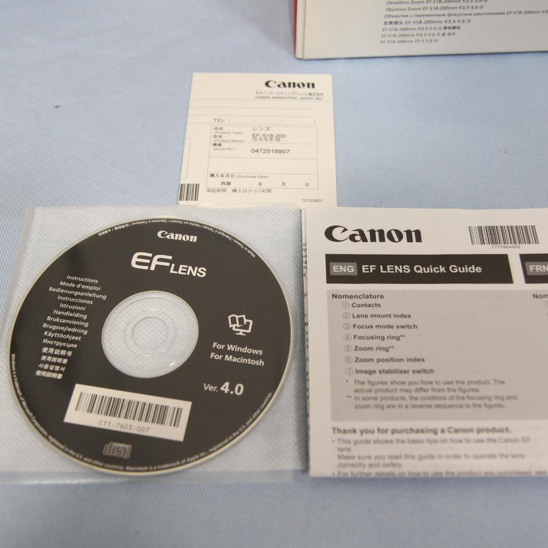EF-S18-200mm F3.5-5.6 IS フード付 CANON キヤノン