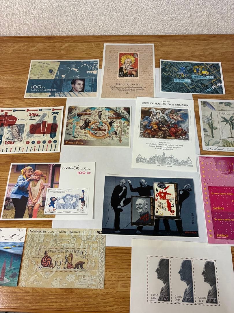 スウェーデン切手 大量 約1kgまとめ売り ミニシート・ブックレット多数 北欧