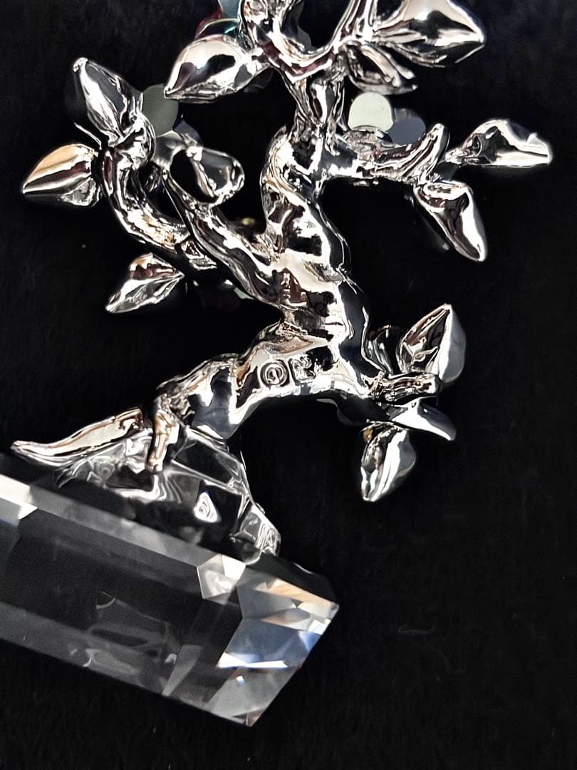 【極美品】SWAROVSKI スワロフスキー 盆栽 クリスタル 置物　廃盤