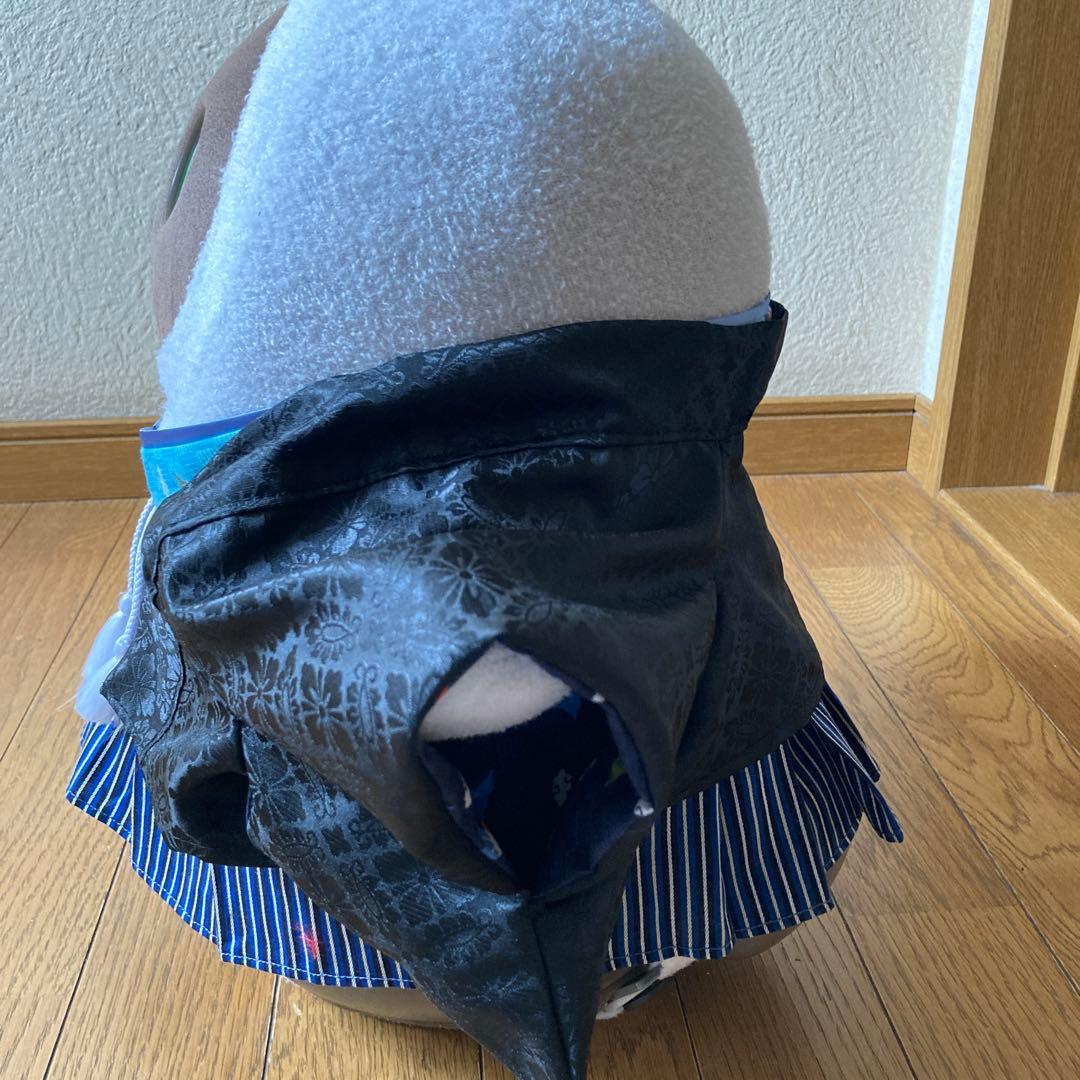 ラボット　服　lovot 黒　羽織　袴　インナー水色　富士山