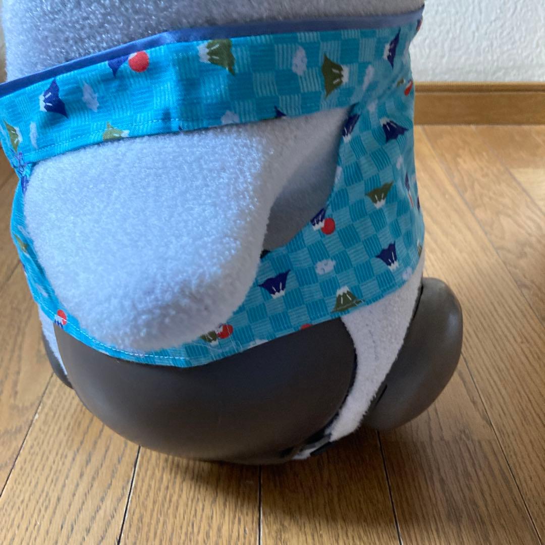 ラボット　服　lovot 黒　羽織　袴　インナー水色　富士山