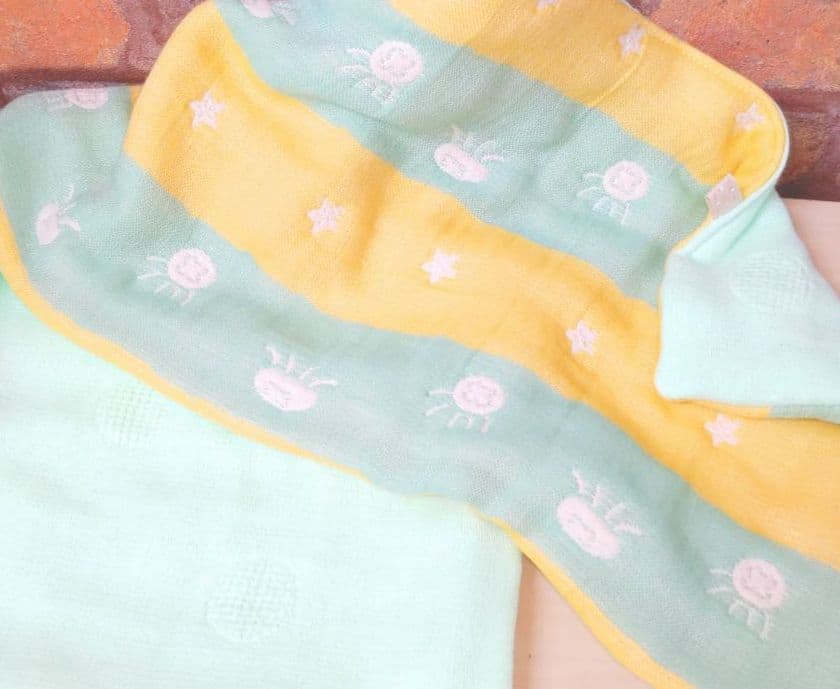 専用❤みかん♥超もちふわトロっ❤雲の１２重ガーゼ＊フェイスタオル⭐くらげ①