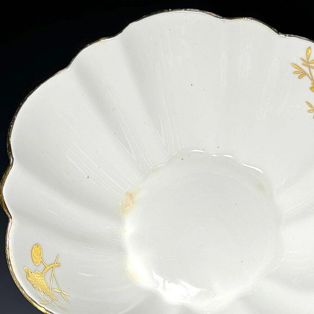 ■19世紀 英国 フォリー(ワイルマン シェリー)金彩 菊花装飾 シュガーボウル