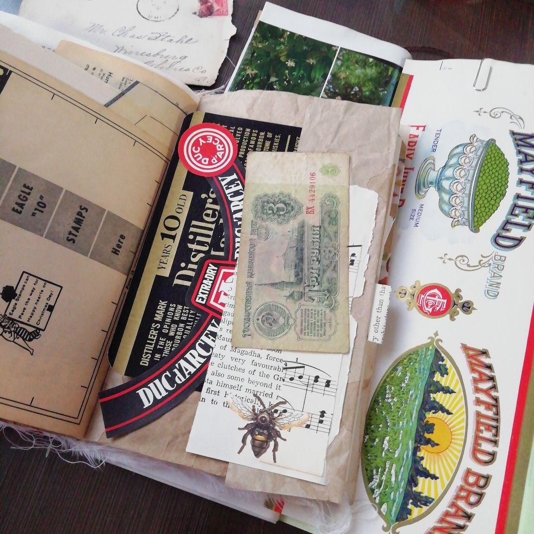 植物のジャンクジャーナル2冊セット 雑記帳ブロカント　ヴィンテージ　アンティーク