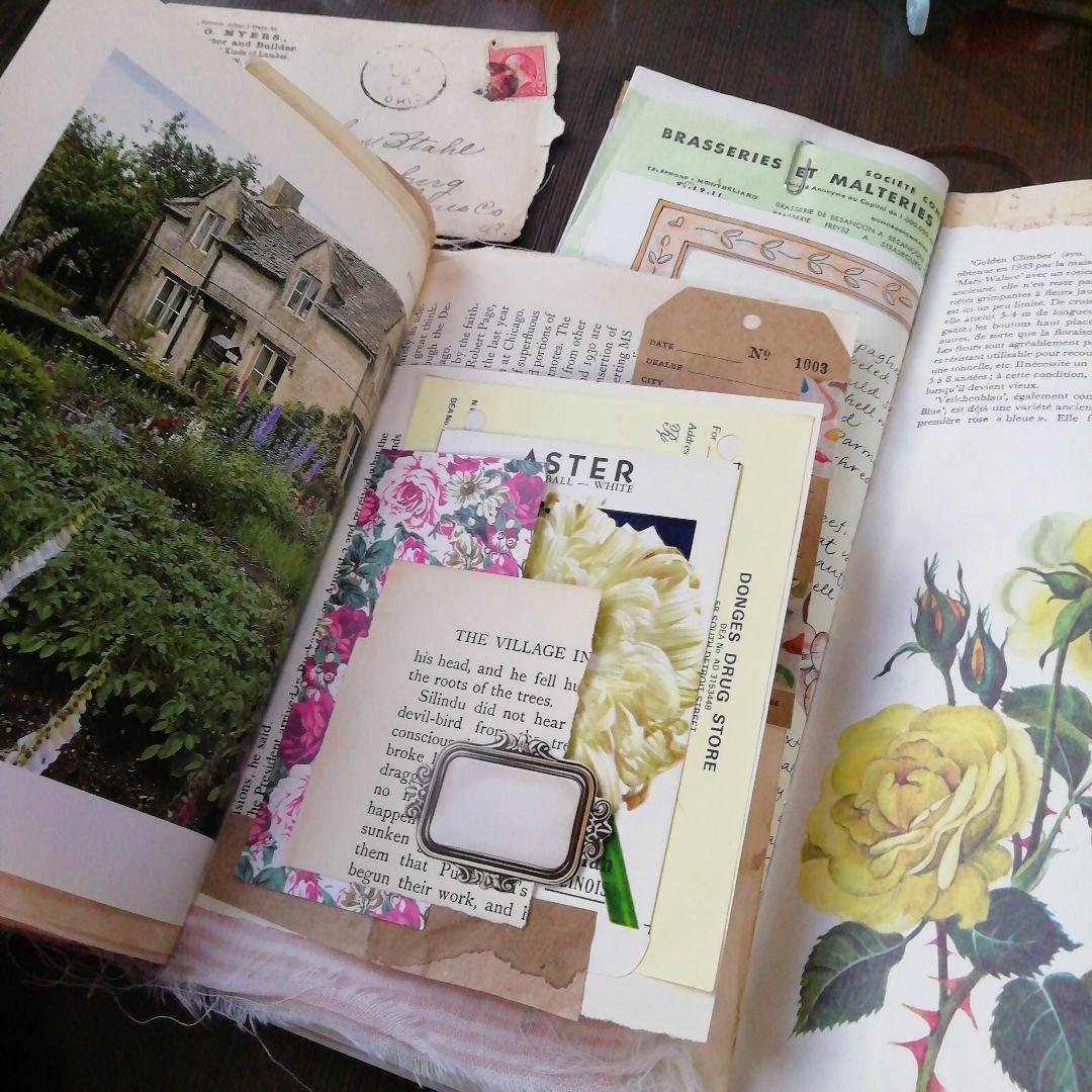 植物のジャンクジャーナル2冊セット 雑記帳ブロカント　ヴィンテージ　アンティーク