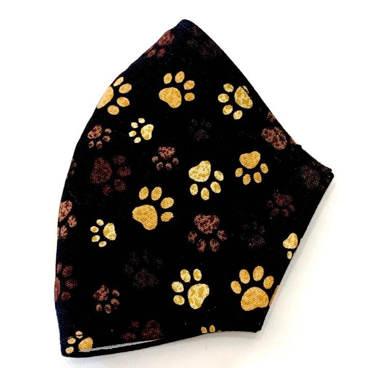 No.435 オーダーマスク　ハンドメイド　マスク　肉球　足跡　犬　猫　足