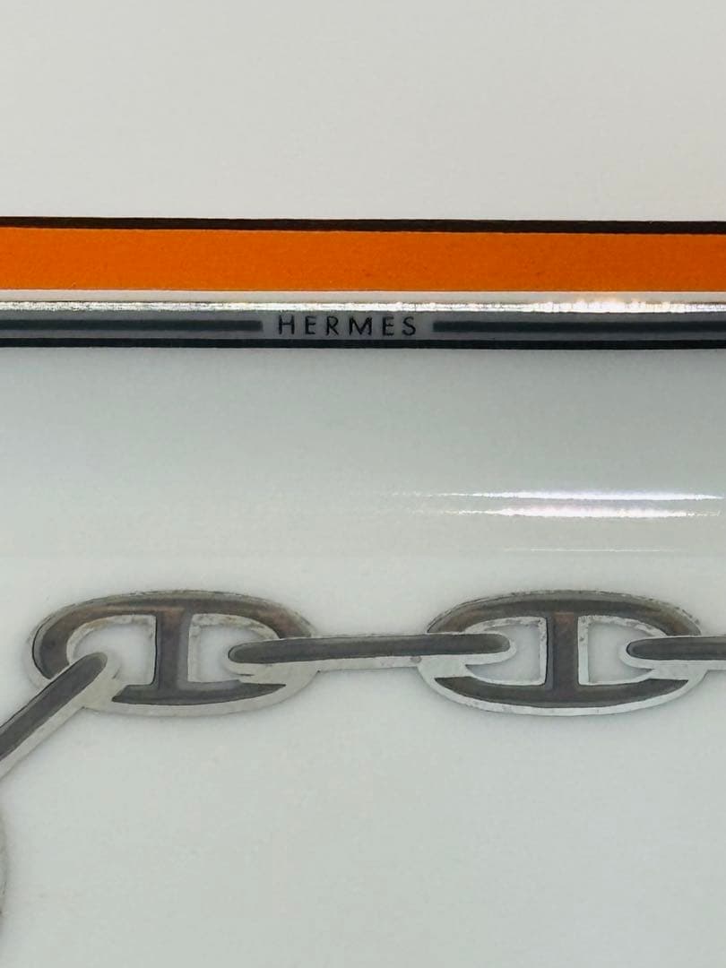 HERMES エルメス　シェーヌダンクル　トレー プラチナ 皿 食器 小物入