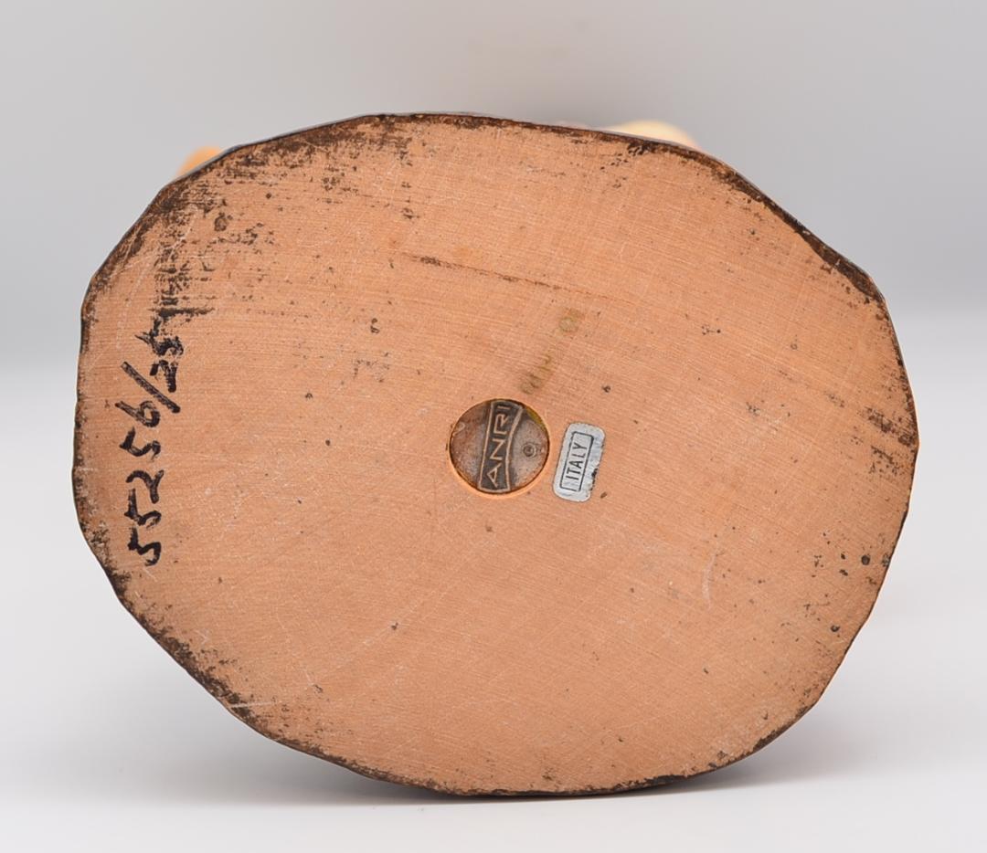 トランペットを吹く　ANRI　フェランディス　木彫り人形　イタリア　高さ25ｃｍ