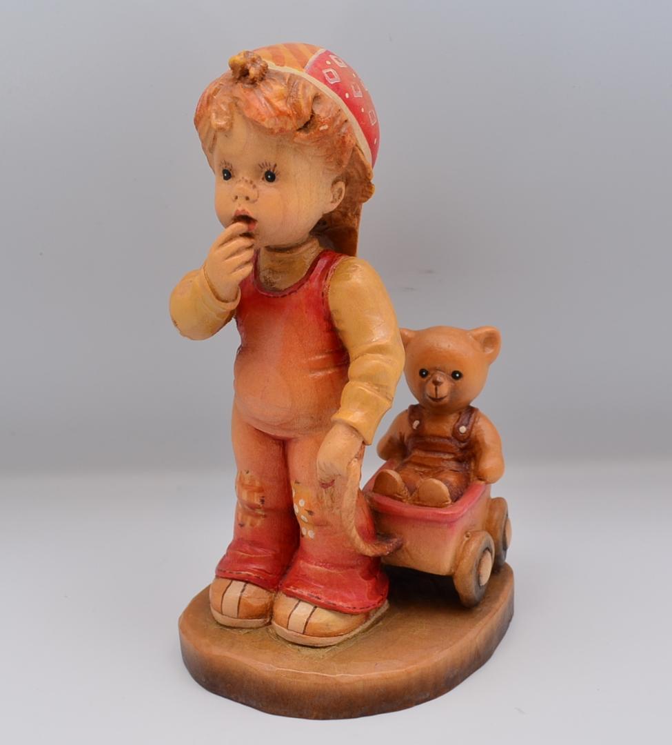 トランペットを吹く　ANRI　フェランディス　木彫り人形　イタリア　高さ25ｃｍ