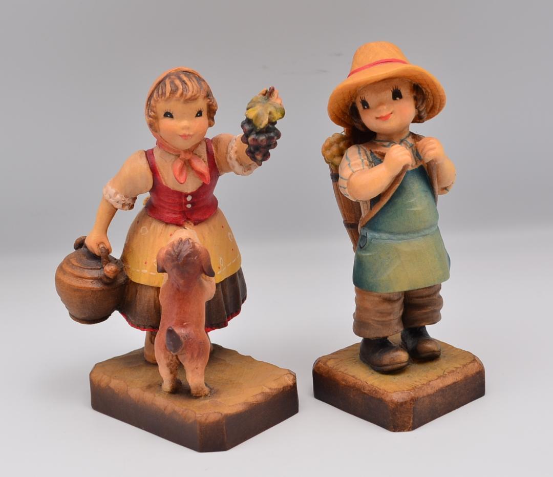 トランペットを吹く　ANRI　フェランディス　木彫り人形　イタリア　高さ25ｃｍ