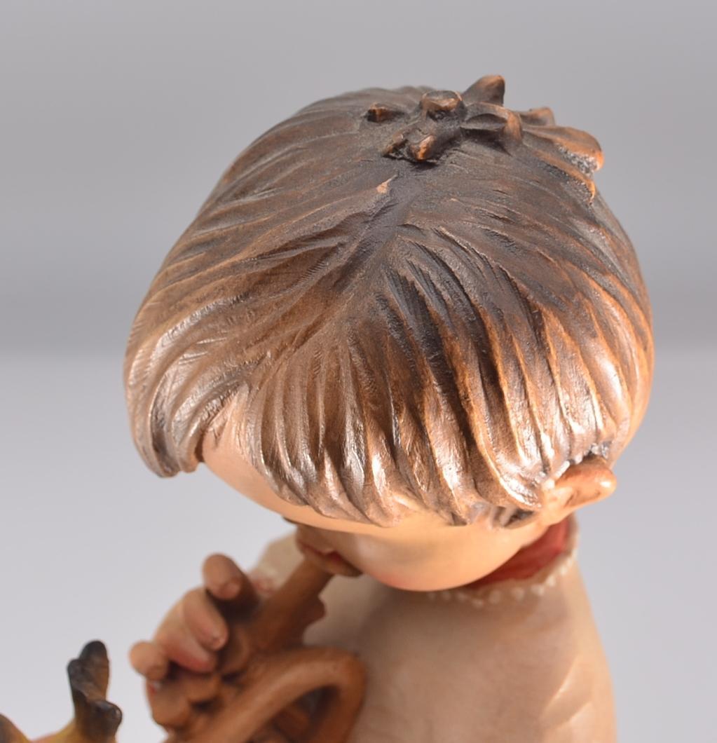 トランペットを吹く　ANRI　フェランディス　木彫り人形　イタリア　高さ25ｃｍ