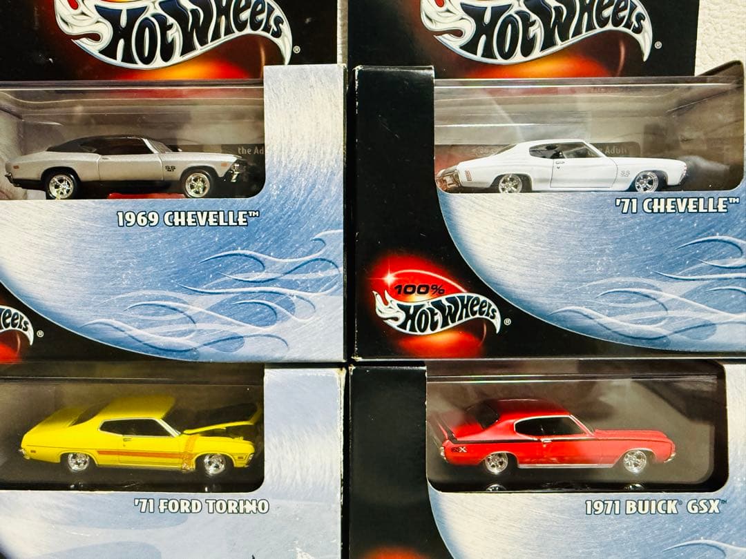 100%HotWheejsホットウィール 4台セット 1/64