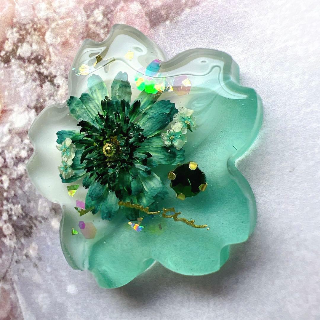 レジン ヘアゴム ドライフラワー No.834