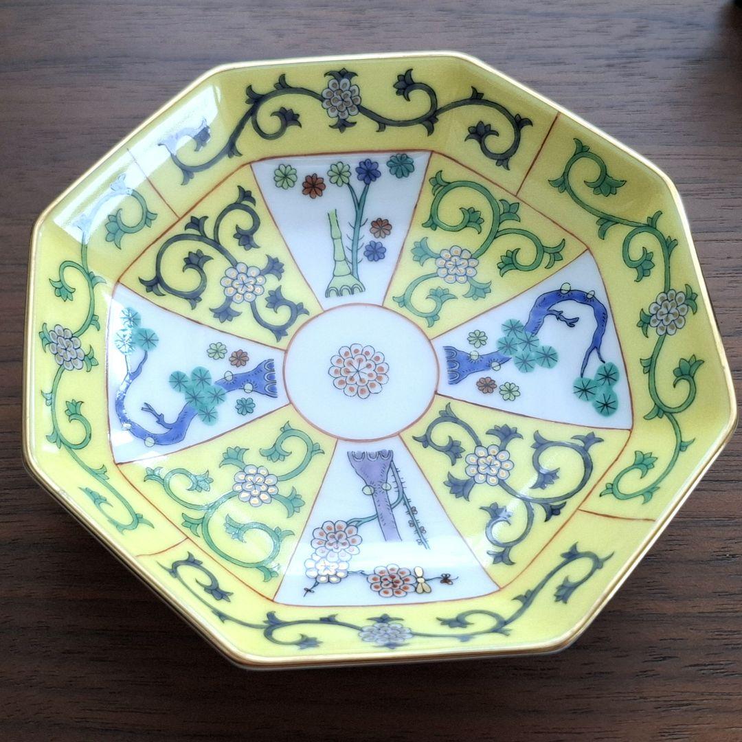 【Herend】ヘレンド シノワズリ 西安の黄 八角形 小皿