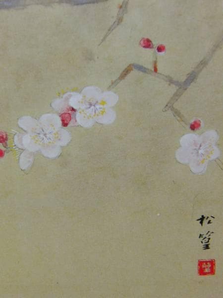 上村松篁、春鶯、超希少額装用画版、新品額装付