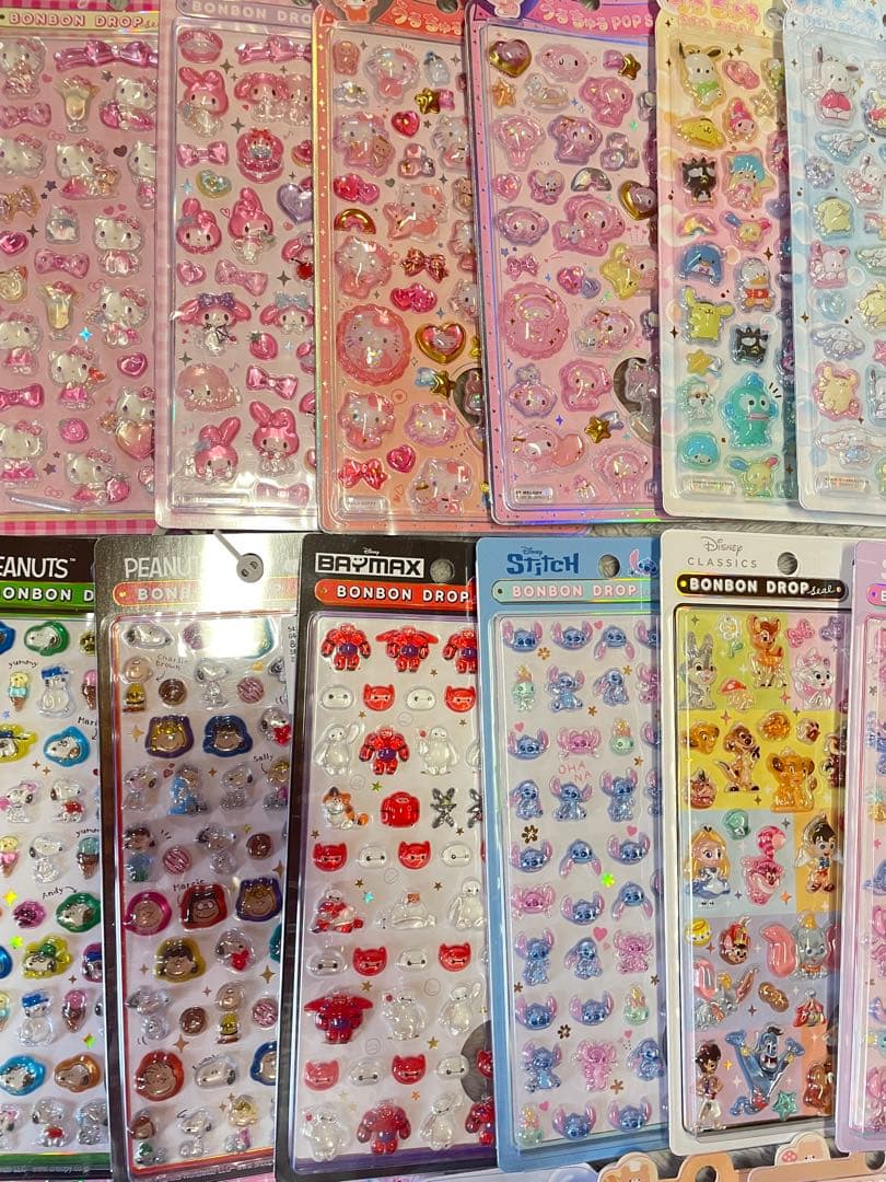【すべて正規品】 ボンボンドロップシール43点　サンリオ　ディズニー　うるちゅる