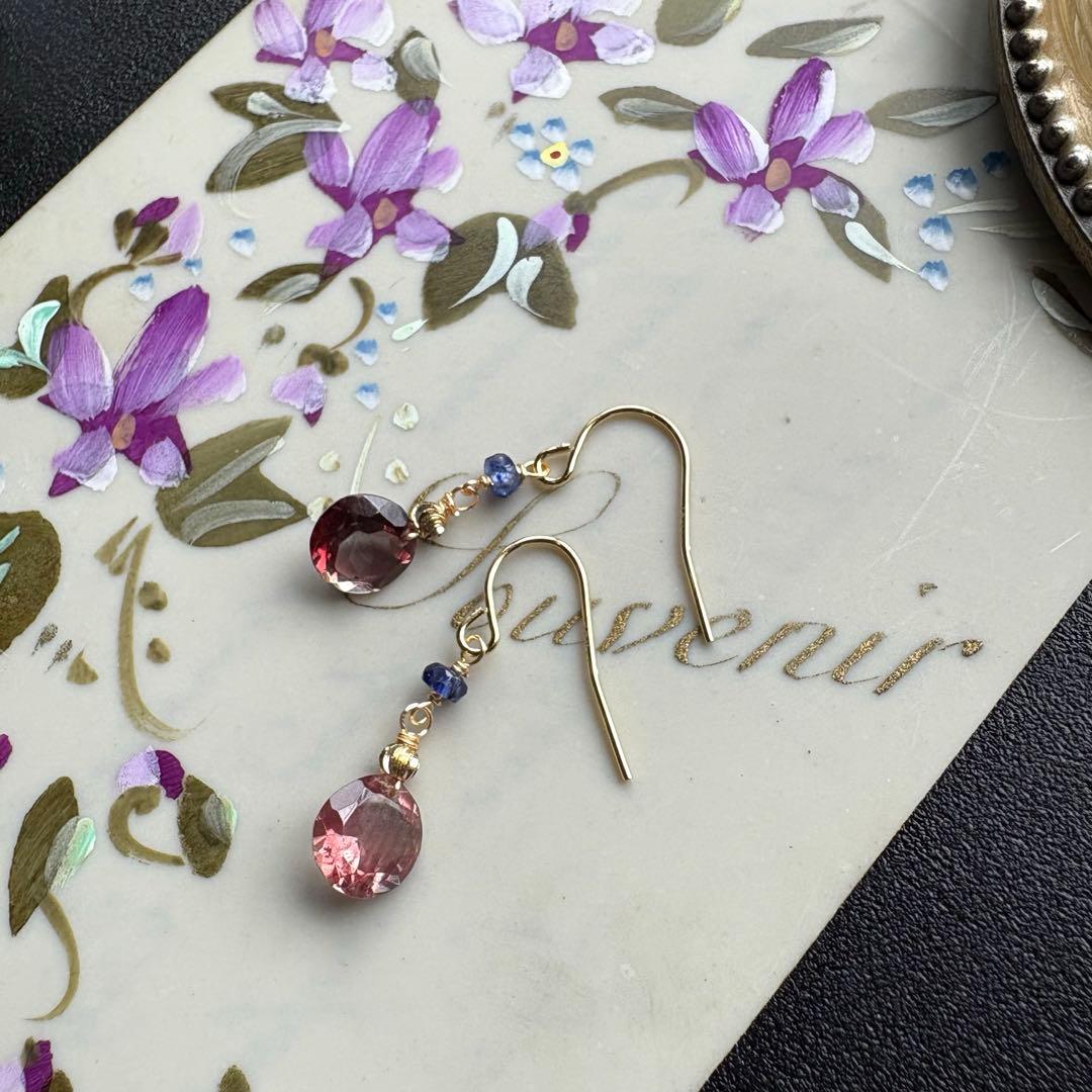 《ラスト》非加熱ルビーローズカット②＊ピアスorイヤリング