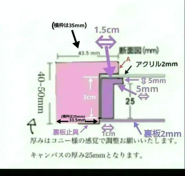 よこ　バルコニー付キャンパス額3台
