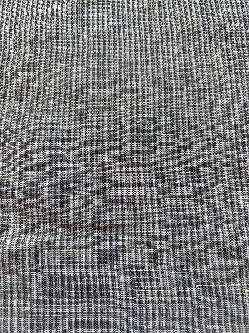 古布　対馬麻　藍染　縞　麻