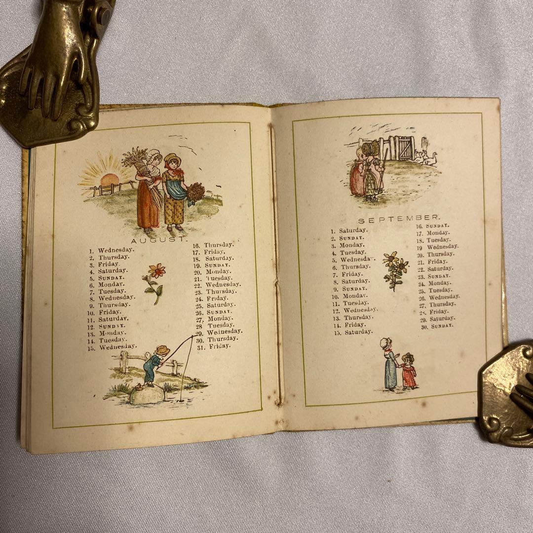 1883年　年鑑カレンダー　ケイト・グリーナウェイ　アンティーク　ヴィンテージ