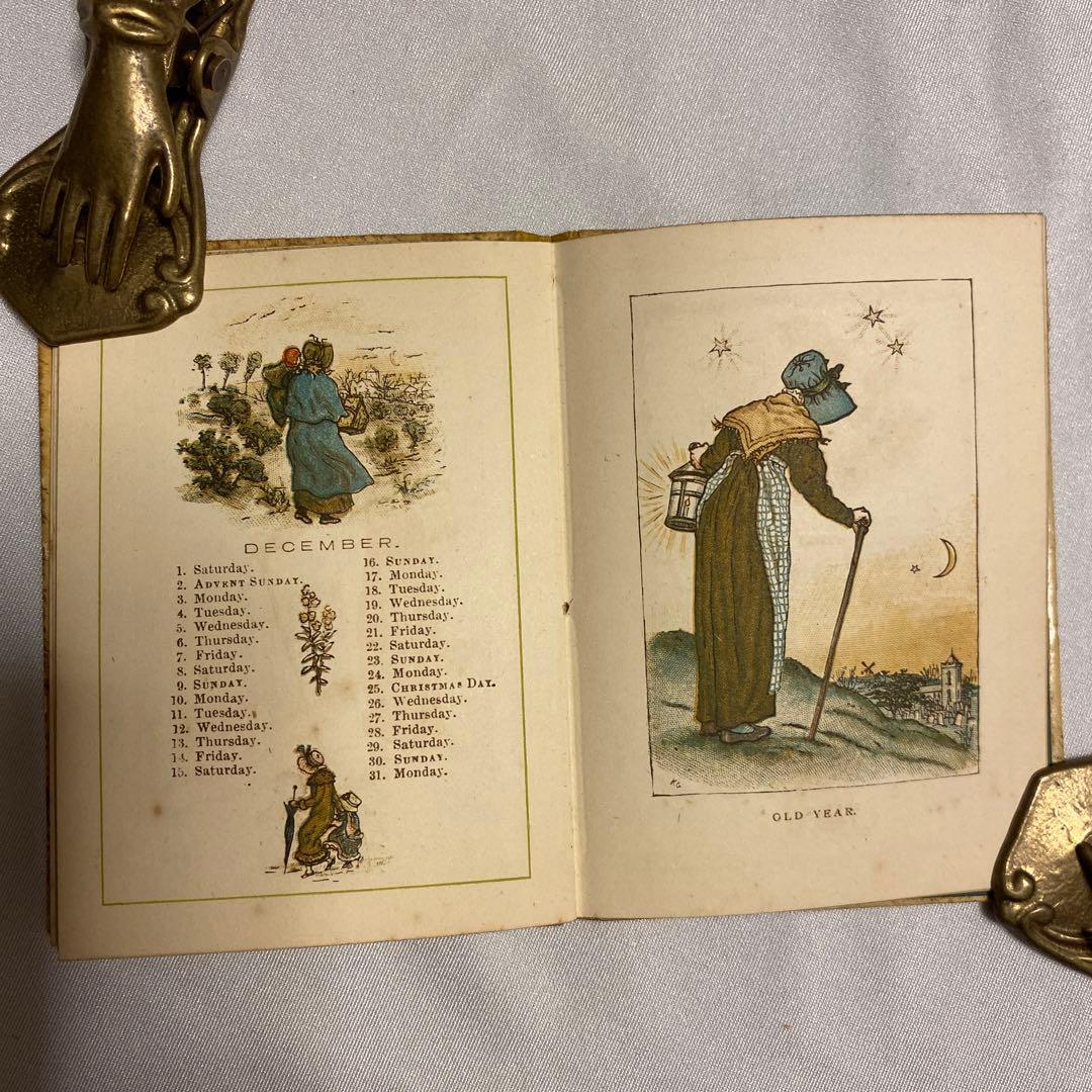1883年　年鑑カレンダー　ケイト・グリーナウェイ　アンティーク　ヴィンテージ