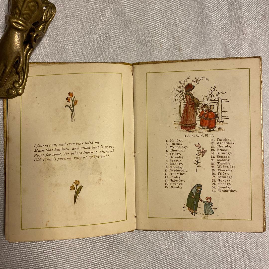 1883年　年鑑カレンダー　ケイト・グリーナウェイ　アンティーク　ヴィンテージ