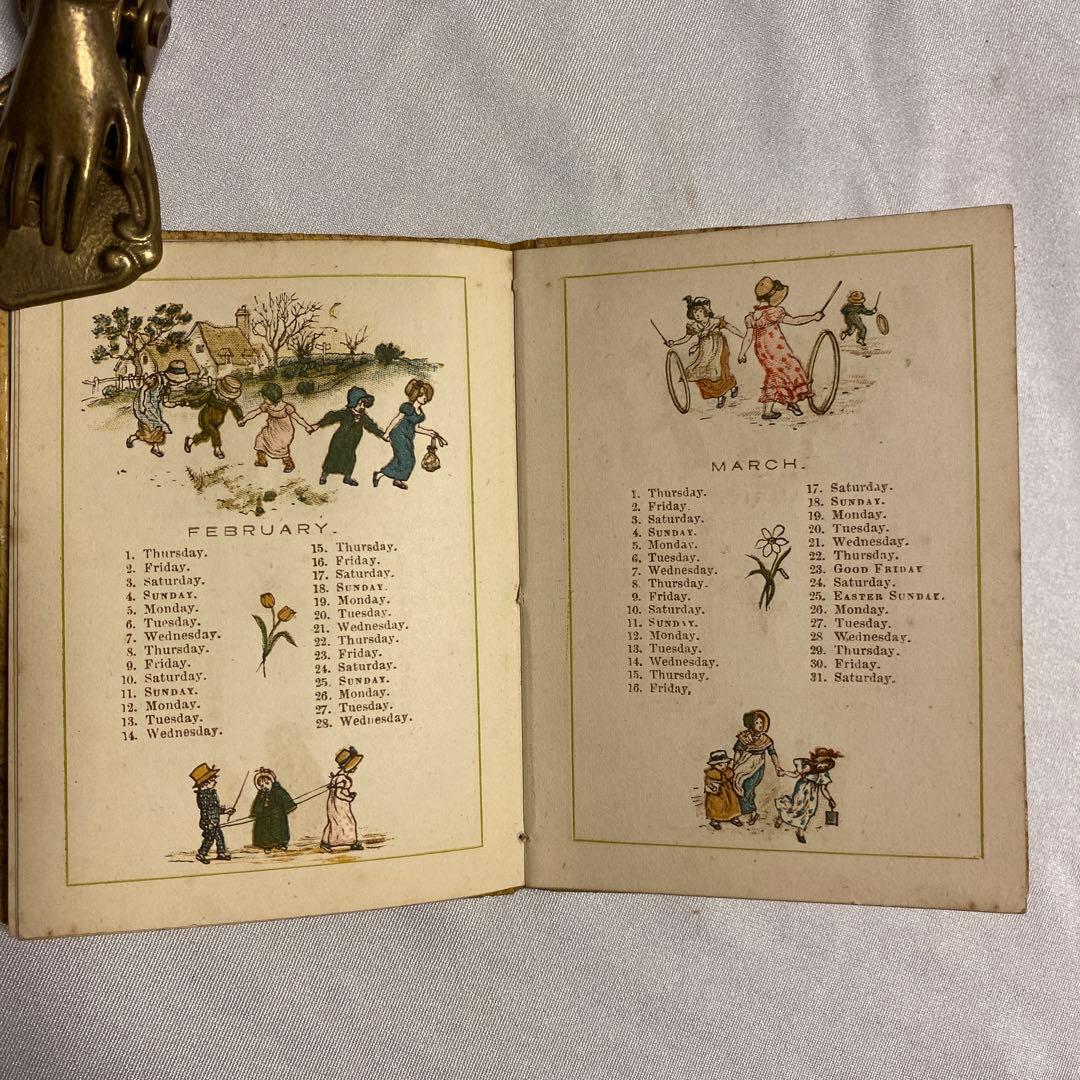 1883年　年鑑カレンダー　ケイト・グリーナウェイ　アンティーク　ヴィンテージ