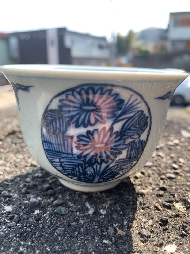 中国明時代末期染付お茶碗