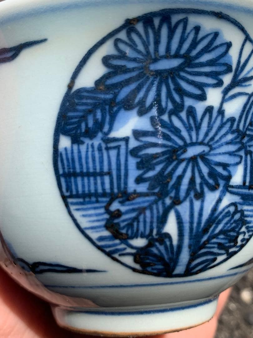 中国明時代末期染付お茶碗