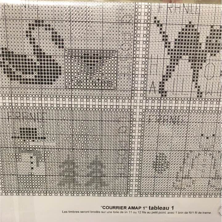 クロスステッチ図案 切手