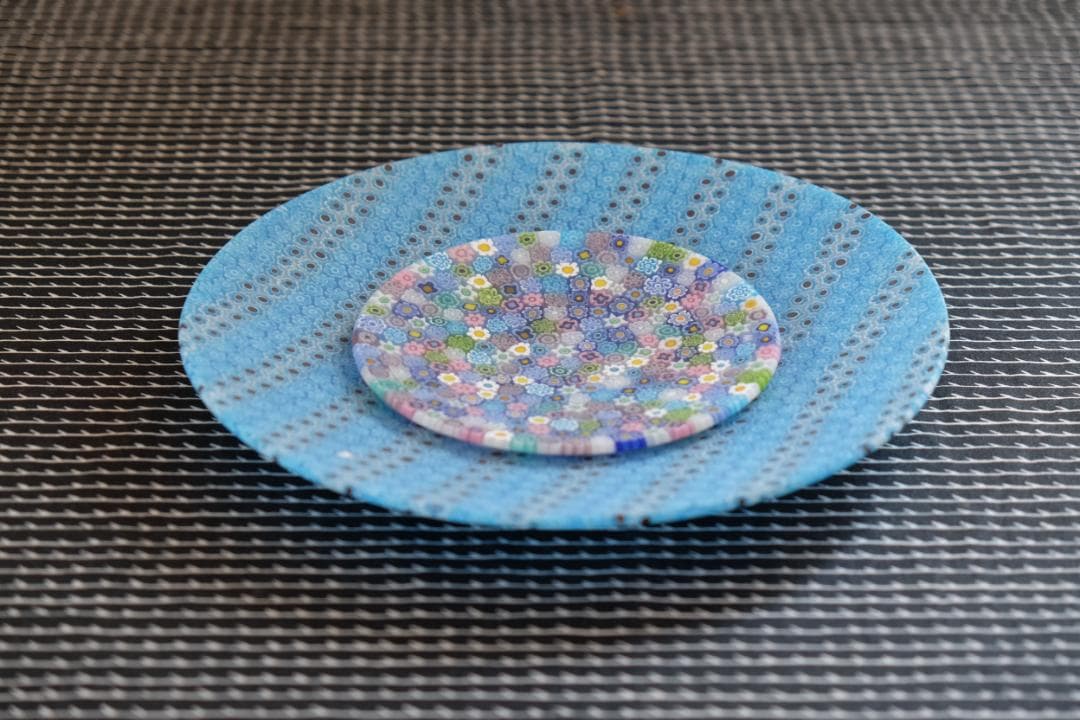 ベネチアンガラス プレート ミルフィオリ 検/竹中悠記 田子美紀 江波冨士子