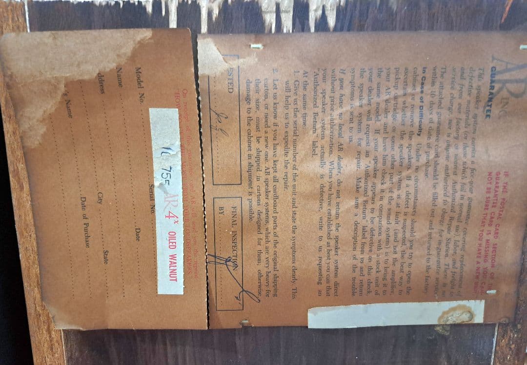 AR ４x フロアスタンディングスピーカー