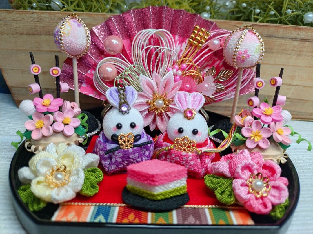 ♦10*13♦2026♦★節分飾り*つまみ細工*仲良し鬼さん飾り★♦他…♥