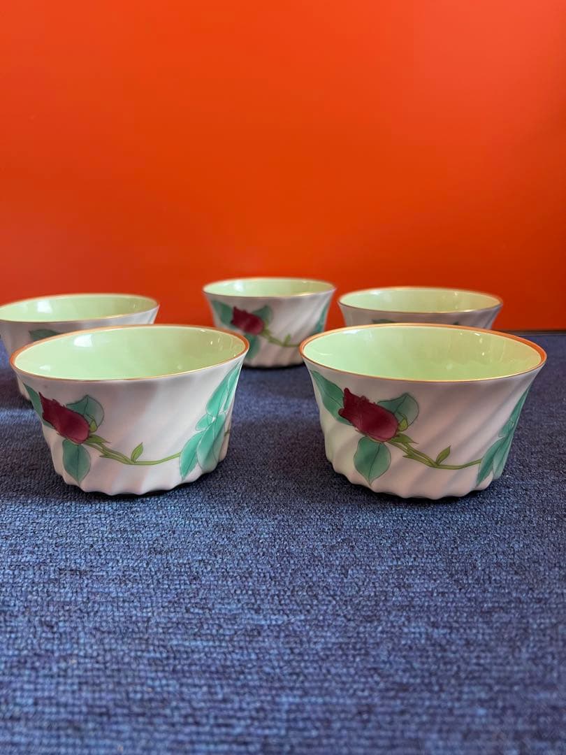 1392  香蘭社　金彩　小鉢　5客　未使用